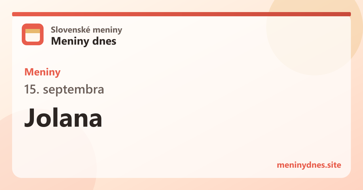Meniny 15. septembra: Jolana