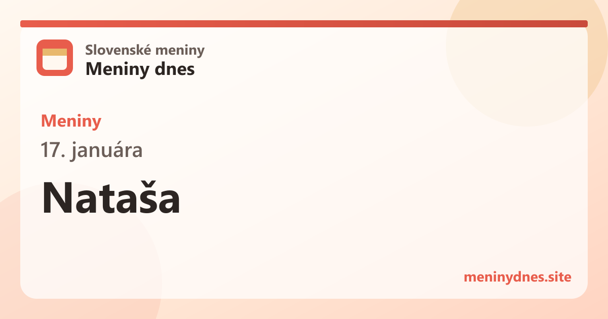 Meniny 17. januára: Nataša