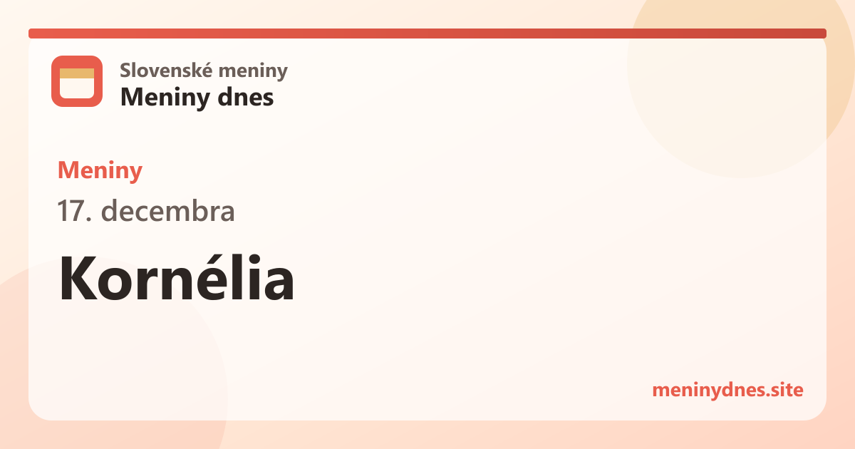 Meniny 17. decembra: Kornélia