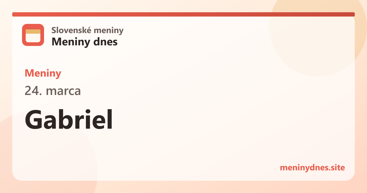 Meniny 24. marca: Gabriel
