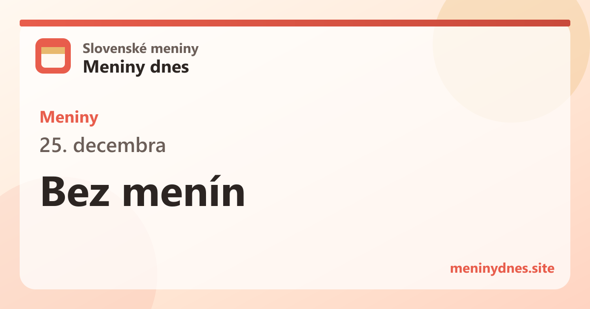 Meniny 25. decembra