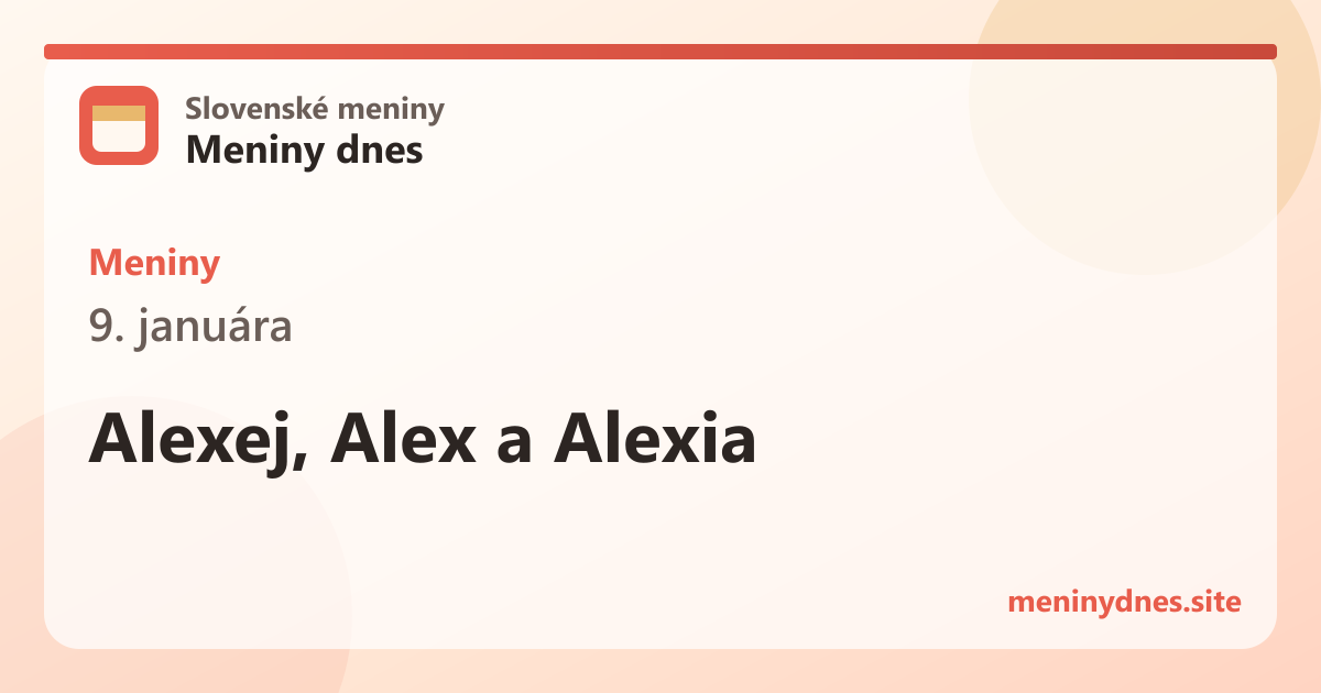 Meniny 9. januára: Alexej, Alex a Alexia