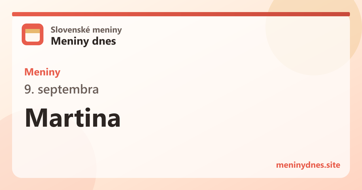 Meniny 9. septembra: Martina